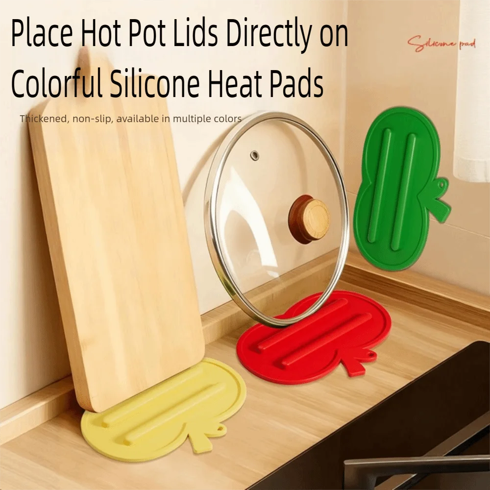 

Durable Soft Silicone Pot Lid Drain Mat Multifunctional Heat Insulation Board Holder Placemats Bathroom Kitchen Accessories