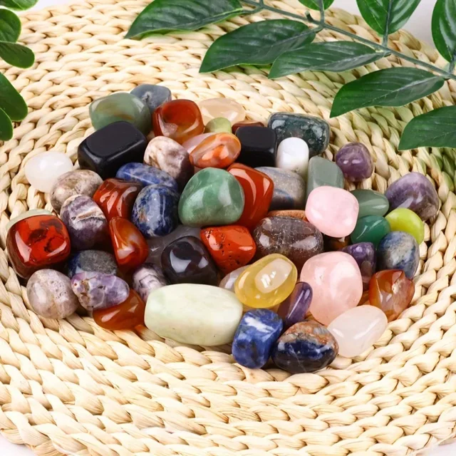 100g/Bag Natural Tumbled Stones And Mix Color Crystals Bulk - Assorted Tumbled Polished Stones Rocks Gemstones For Home 6