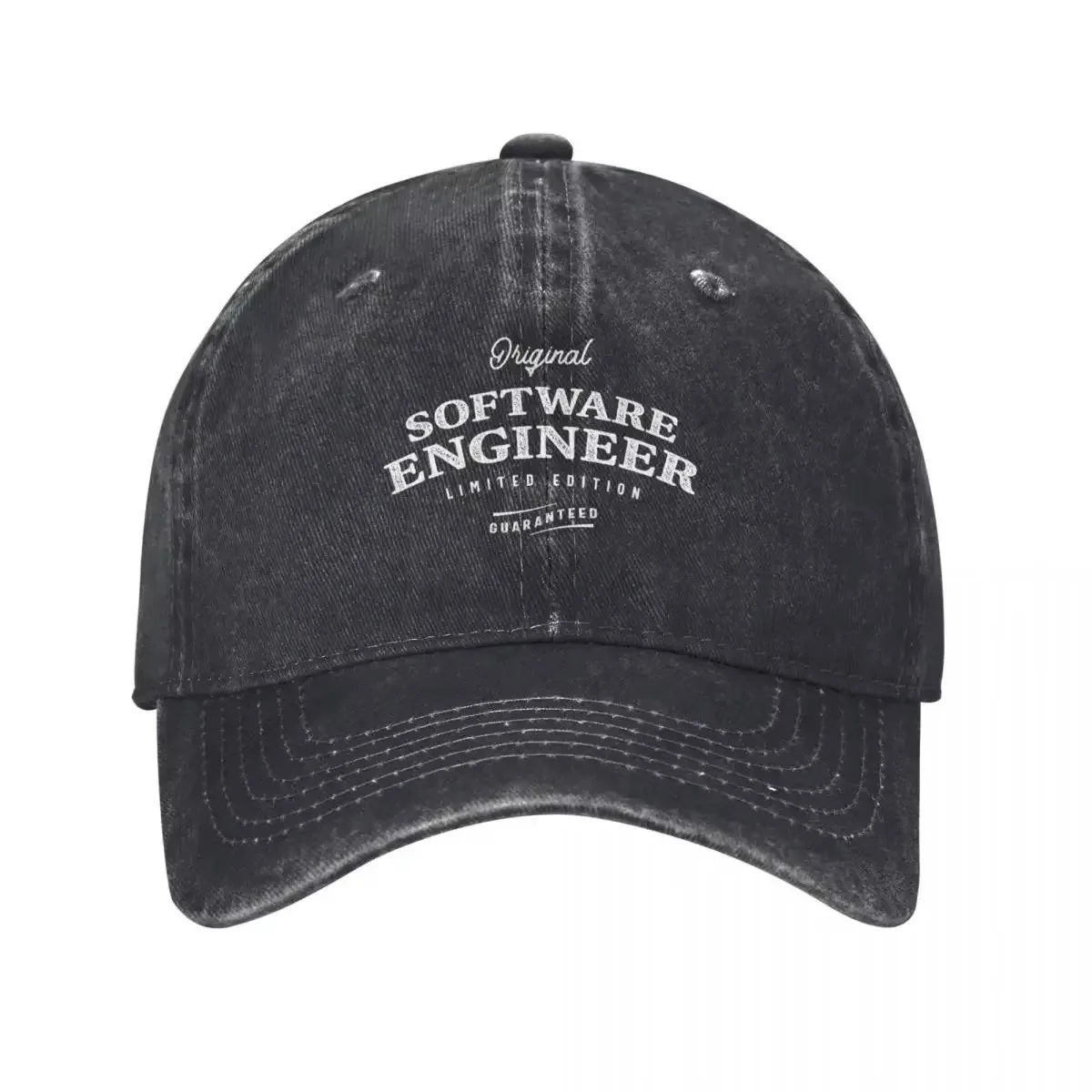 Software Engineer Baseball Cap Distressed Denim Washed Hat Funny Job Graphic Sun Protection Adjustable Unisex Streetwear Cap