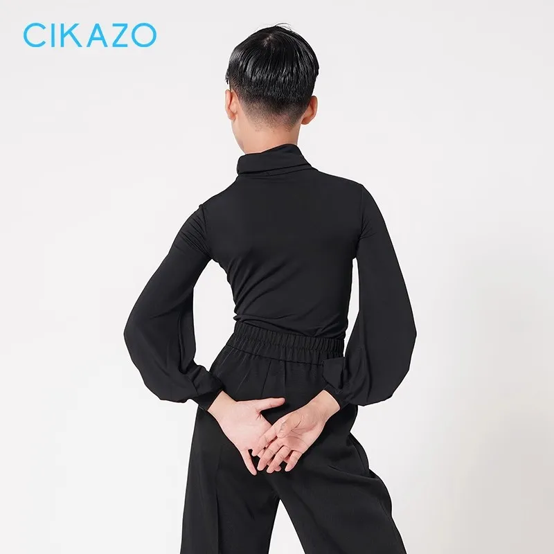 キッズボーイラテンダンス Tシャツ 3 色プロフェッショナルダンストップス V 襟デザインジャズルンバチャチャダンスパフォーマンスダンスウェア