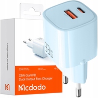 MCDODO FAST NETWORK CHARGER FOR PHONE POWER 2X USB USB-C 33W GAN