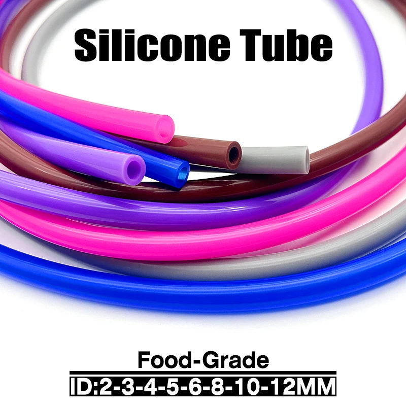 

ID 2mm~12mm flexible color silicone hose, high temperature resistant, food grade environmentally friendly fluid transport hose