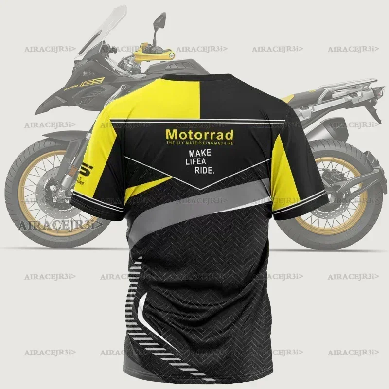 For BMW R1250 G310 F750 F850 GS T-shirt Motorrad ADVENTURE Summer Motorcycle Motocross Motos Riding Quick Dry Men's Not Fade
