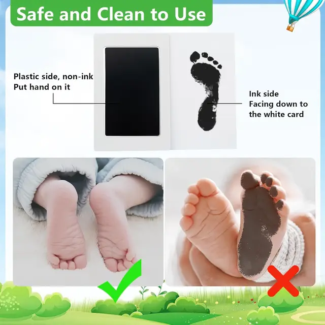 Baby Inkless Hand and Footprint Kit, Ink Pad Paw Print kit for Dogs, Dog Nose Print Kit, Dog Paw Print Kit - Baby Footprint Kit 2 Baby Inkless Hand and Footprint Kit, Ink Pad Paw Print kit for Dogs, Dog Nose Print Kit, Dog Paw Print Kit - Baby Footprint Kit 2