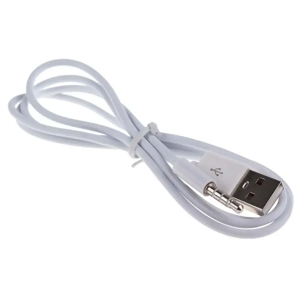 New 3.5mm AUX Audio Plug Jack to USB 2.0 Male Charge Audio Cable Adapter Cord