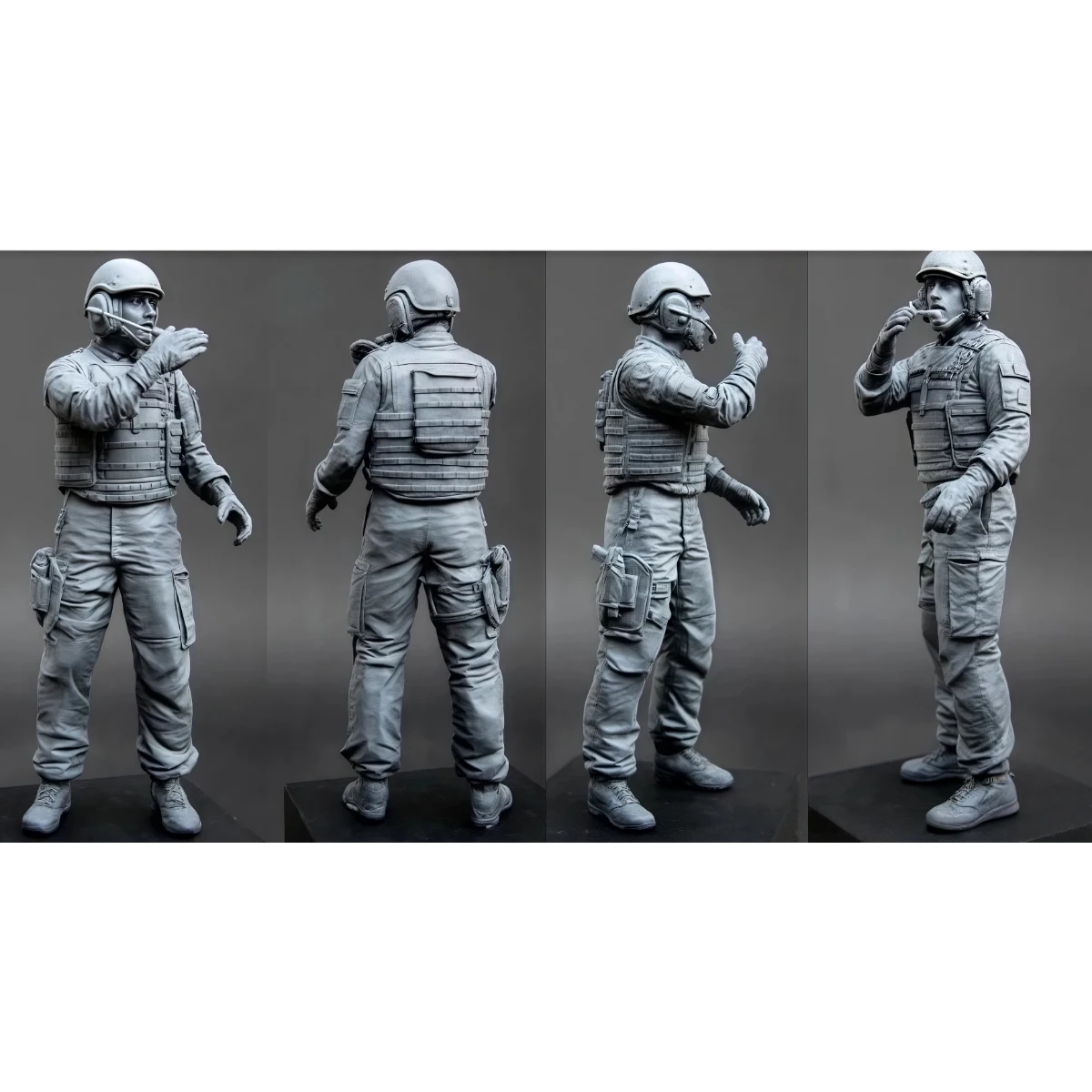 1/35 hars ongeverfd modelbouwpakket, militair thema, Australische tankbemanning in Afghanistan ongemonteerd en ongeverfd GK