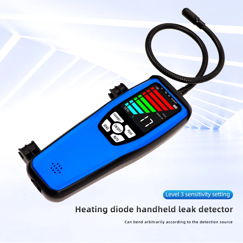 Imagem -02 - Detector de Vazamento de Refrigerante Analisador de Gás de Halogênio Cfc Hfc Hcfc Freon R134a Tester Alta Sensibilidade Sensor de Diodo Aquecido Ld200