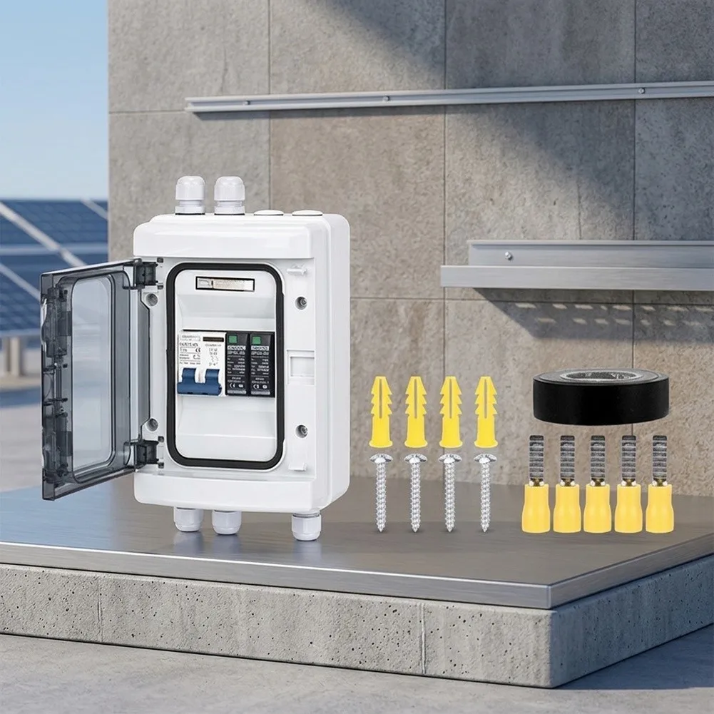 1set DC500V Photovoltaic Combiner Box 40A 1 Inlet 1 Outlet Solar Distribution Box Photovoltaic DC Combiner Box