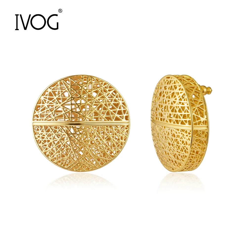 ivog-hollow-out-design-stud-earrings-for-women-lines-are-fine-and-irregularly-interwoven-earrings-fashion-jewelry-gift