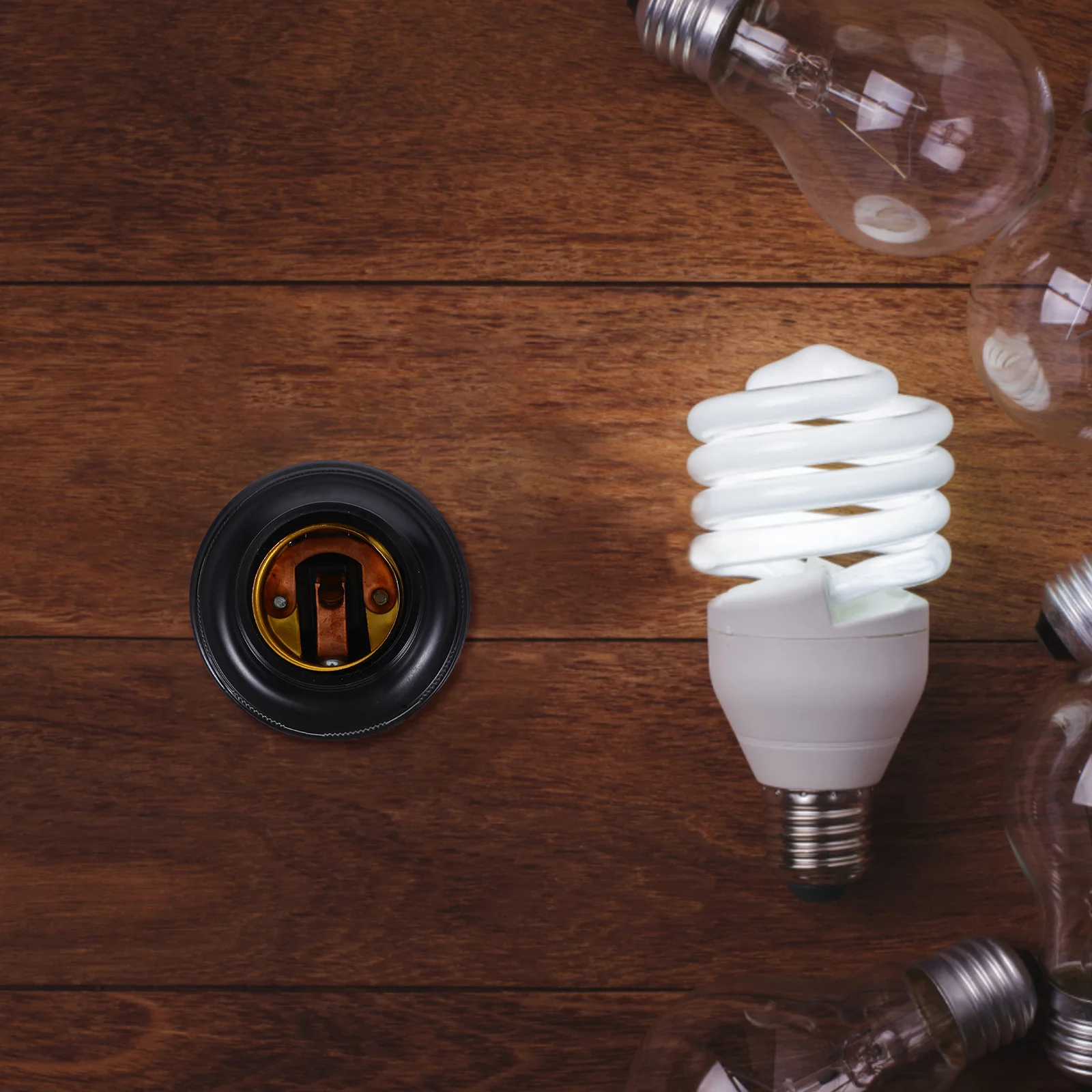 

5Pcs Screw in Lamp Base Holder Replacement for Light Fixtures Household Lamp Socket Parts for Wall Lights Light Sockets