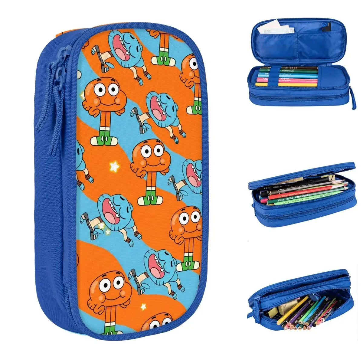 

Gumballs Gum Ball Watterson Amazing Cartoon Pencil Cases Classic Pen Holder Bag Kids Large Storage School Supplies Pencilcases