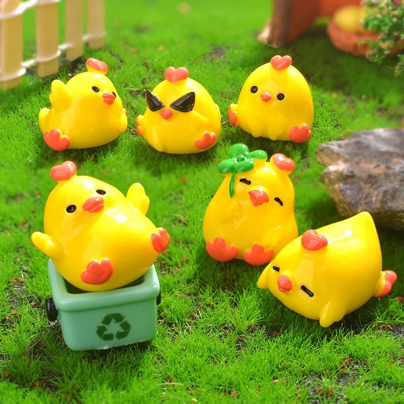 

Creative cartoon cute lucky chicken cartoon funny sunglasses chicken decoration mini home decoration small ornaments