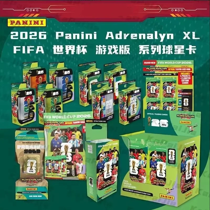Carte de collection authentique Panini Coupe du Monde 2026 – Édition limitée FIFA – Ensemble souvenir de football pour collection de garçons – Cadeau