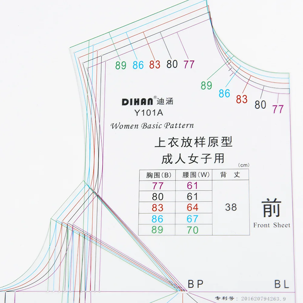 Modne wzory do szycia odzież damska szablon M L rozmiar podstawowy Model, przydatna trwała plastikowa linijka krawiecka z przezroczystą linią