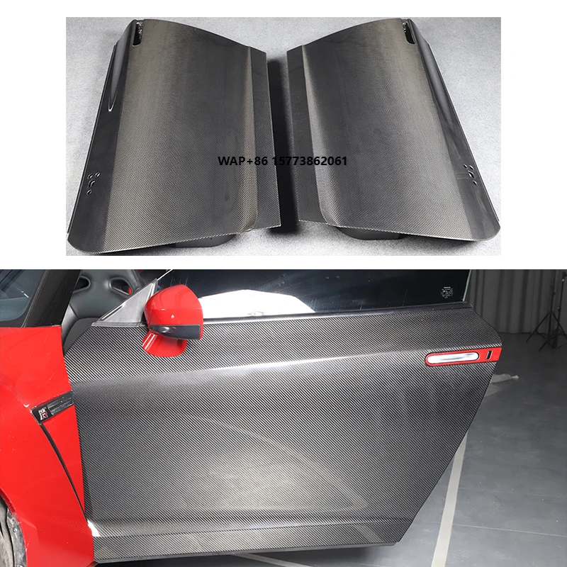 ترقية السيارة من ألياف الكربون باب السيارة حالة جديدة مناسبة لـ GT-R 2009-2015 ألياف الكربون الجافة #1