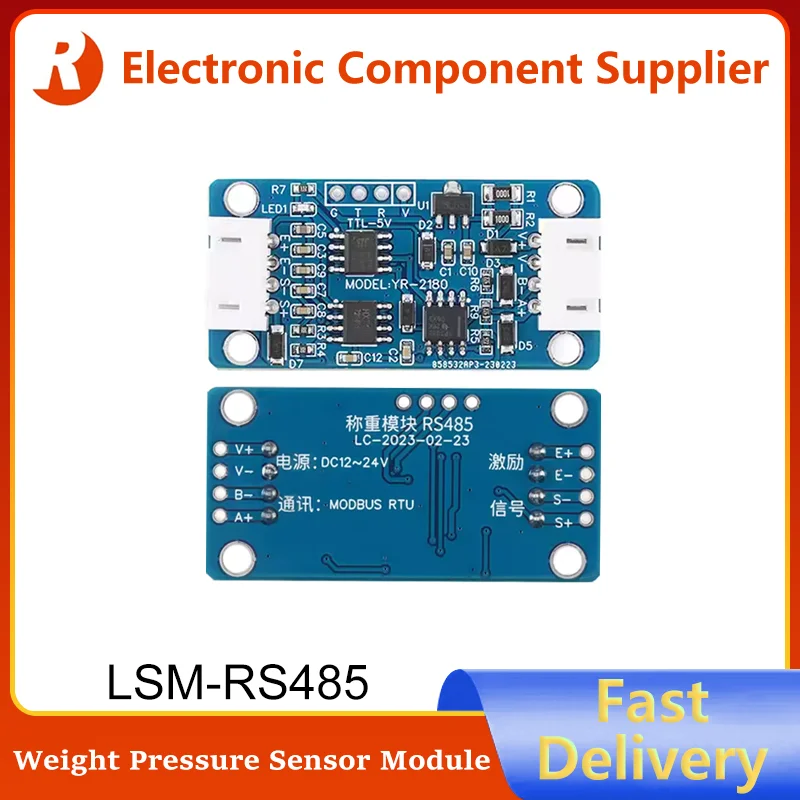 

Electronic Scale Weight Module TTL Serial port To RS485 Pressure Sensor Acquisition Weighing Conversion Modbus RTU Communication