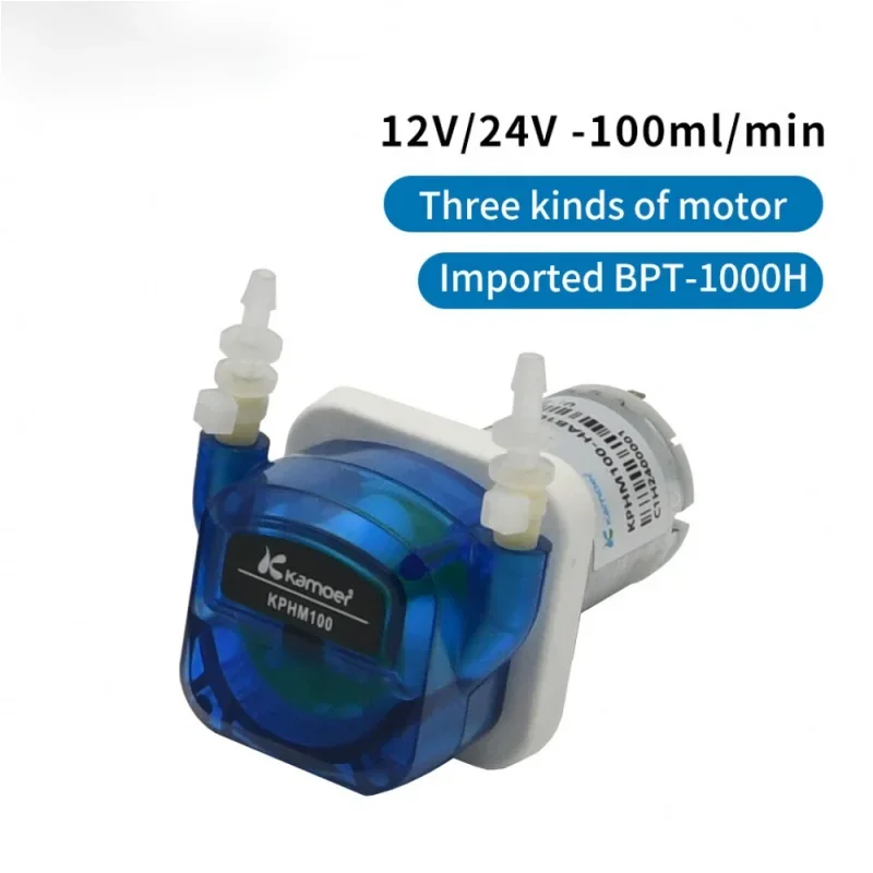 Kamoer-bomba dosificadora peristáltica, Motor paso a paso de 12/24V CC, cero contaminación, rentable, autocebante, 9-140 ml/min