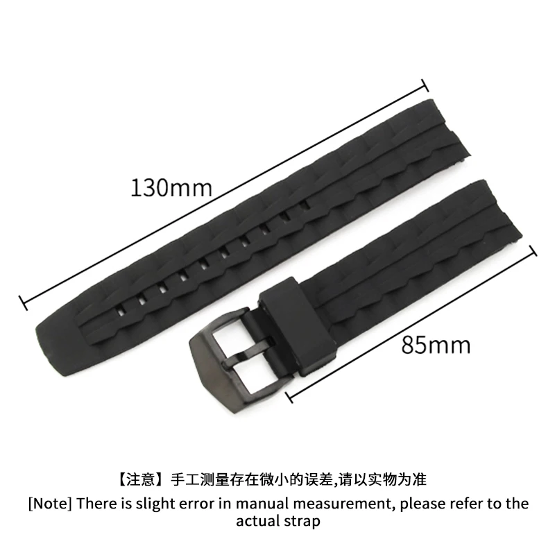 Rubber Black Men\'s Personality Stainless Buckle Accessories for Casio Edifice Series EF-550D/PB EF-52 Silicone 22mm Watch Strap