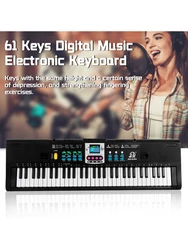 61key Multifunctional Electronic Keyboard Children Digital Electric Piano Microphone Beginner Electronic Keyboard Instrument