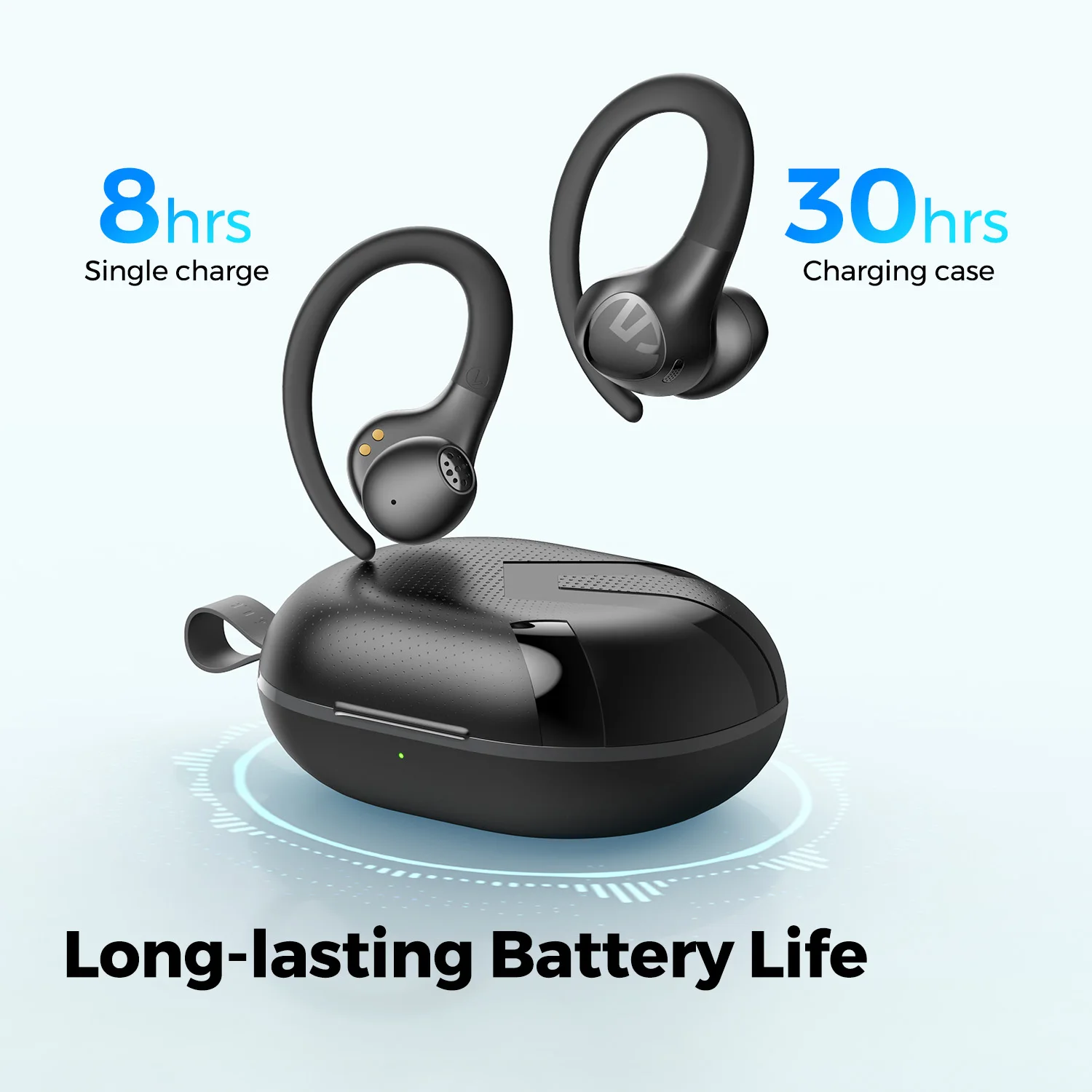 SoundPEATS Wings 2  Bluetooth 5.3 Wireless Earbuds Waterproof Sports Over-Ear Hooks Earphones with Touch App Control 30Hours