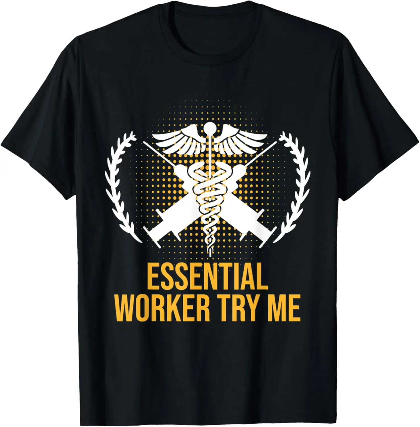 

Забавная футболка с юмором Frontliner Essential Worker Try Me