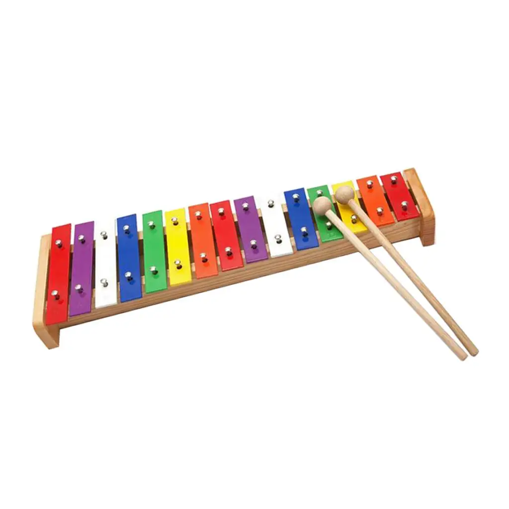 15-notes Glockenspiel Xylophone Toy for Kids Children Music Early Learning