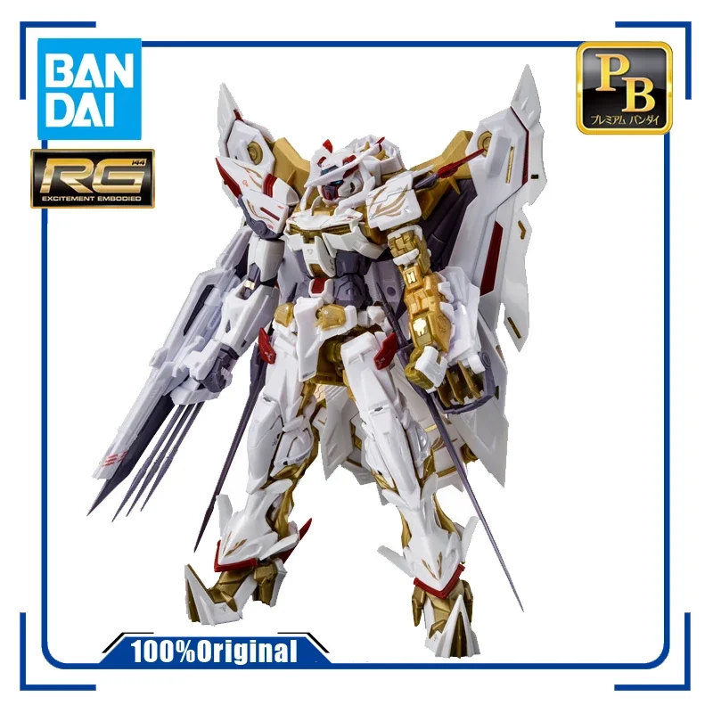 

BANDAI PB RG 1/144 MBF-P01-Re3 Gundam Astray Gold Frame Amatsu HANA Action Toy Figures Assembly Model Anime Gifts