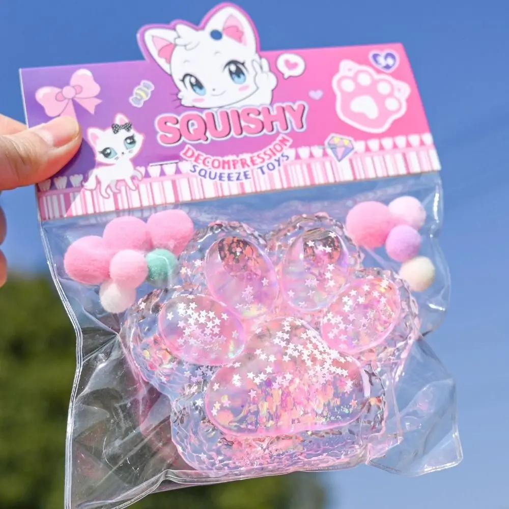Śliczna super duża zabawka do ściskania łapy kota Miękka zabawka do ugniatania z kreskówki Fidget Toy Ręcznie robiona zabawka 3D Cat Paw Pinch Toy Kids Tricky Doll