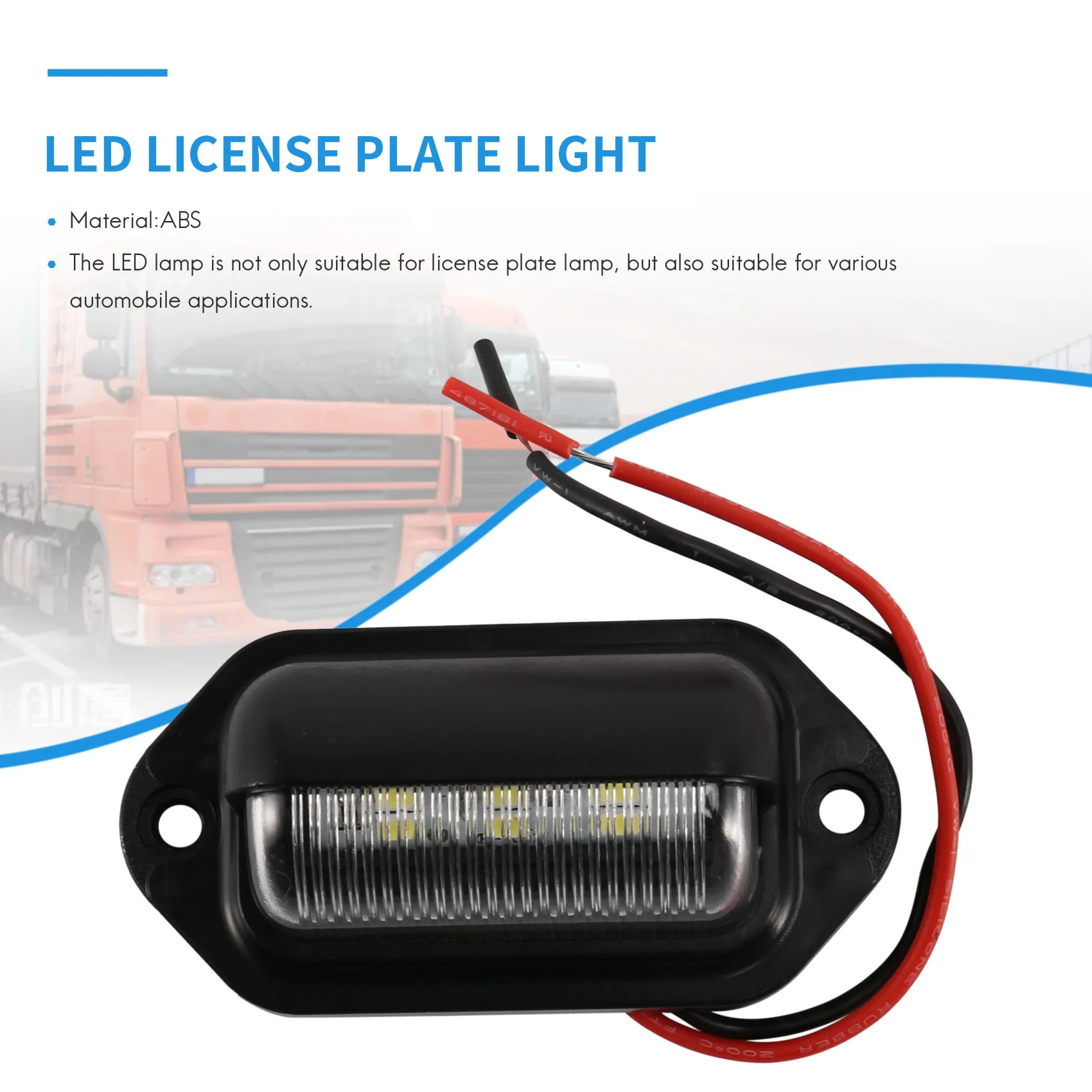 Luz LED para matrícula, luz trasera impermeable para remolques, RV, camiones, barcos