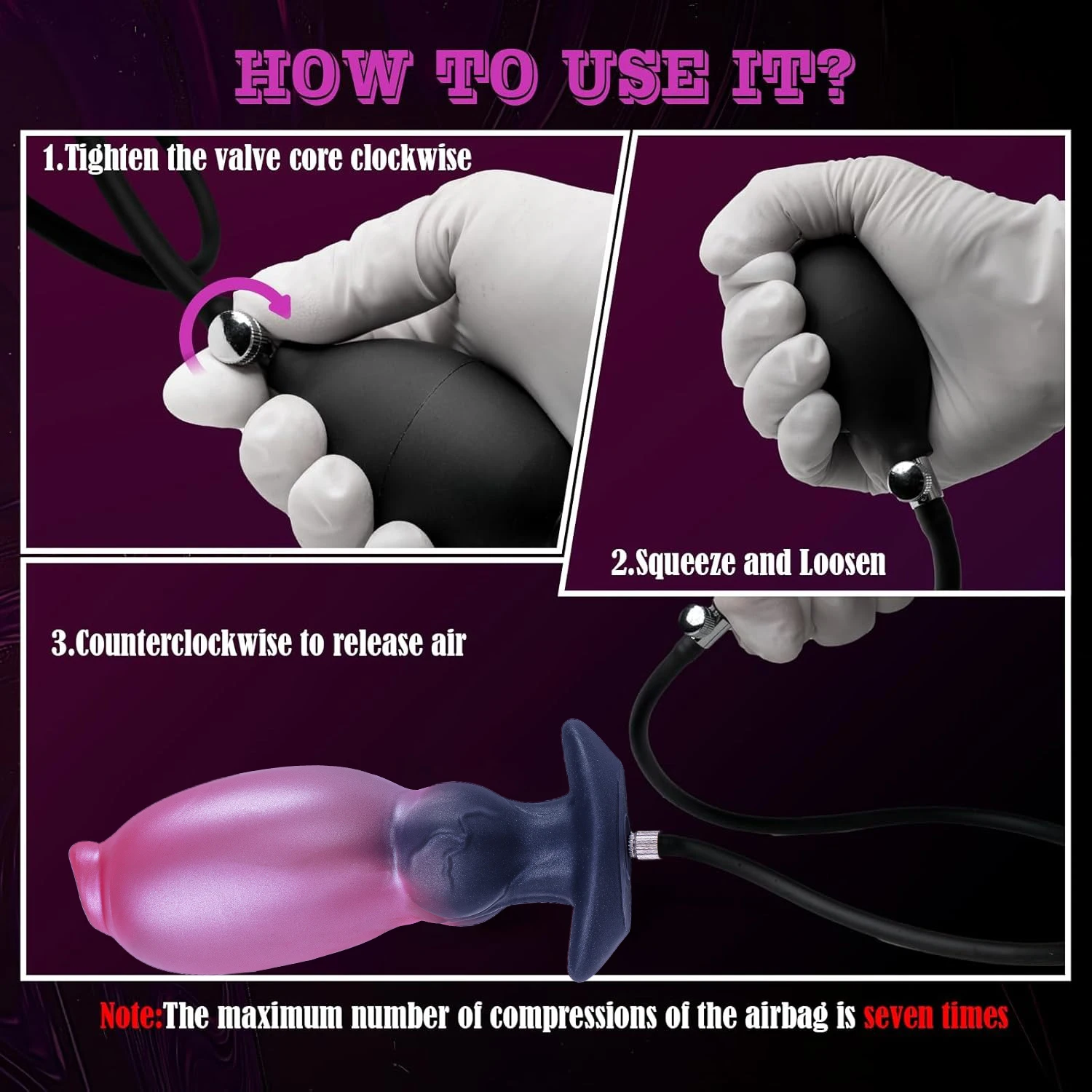 Fancy Multicolor Inflatable Butt Plug Anal Masturbator Male Prostate Massager Female Clitoral Massager Dilator Adult Sex Toy 18+ view 4