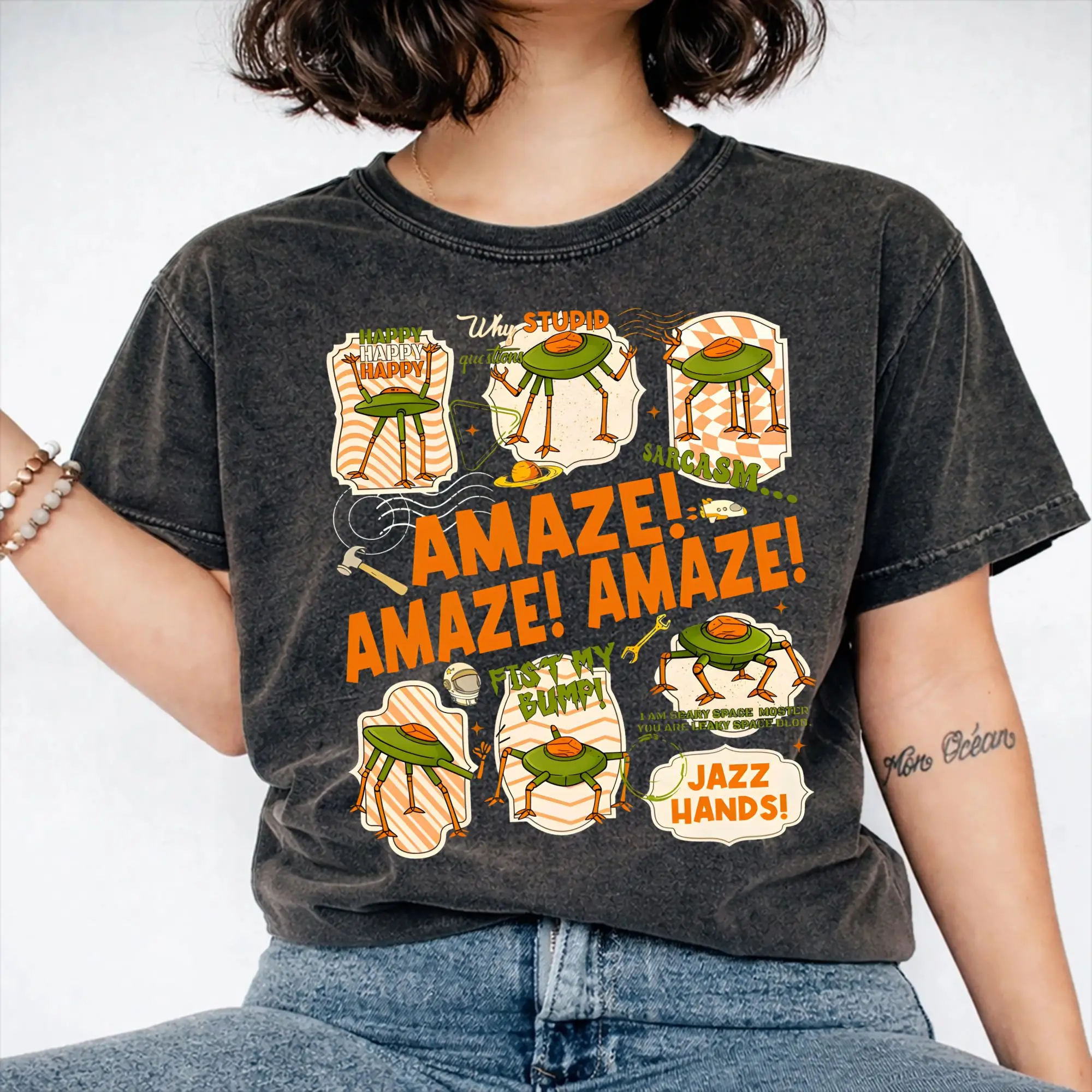 Rocky Amaze Project Hail Mary Rocky Inspired Sci Fi Merch Washed T Shirts for Men Women Streetwear Hip Hop T-Shirt Summer