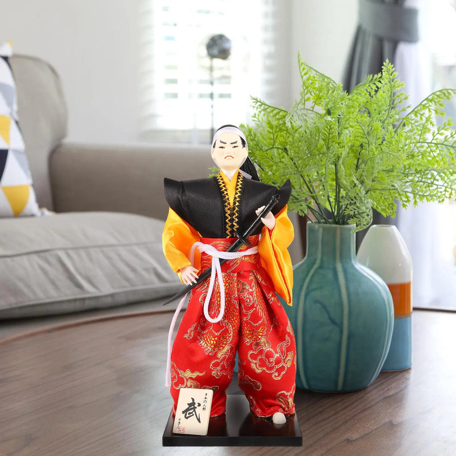 

Japanese Samurai Figure Desktop Ornament Traditional Style Home Decoration Japanese Party Decor Crafts