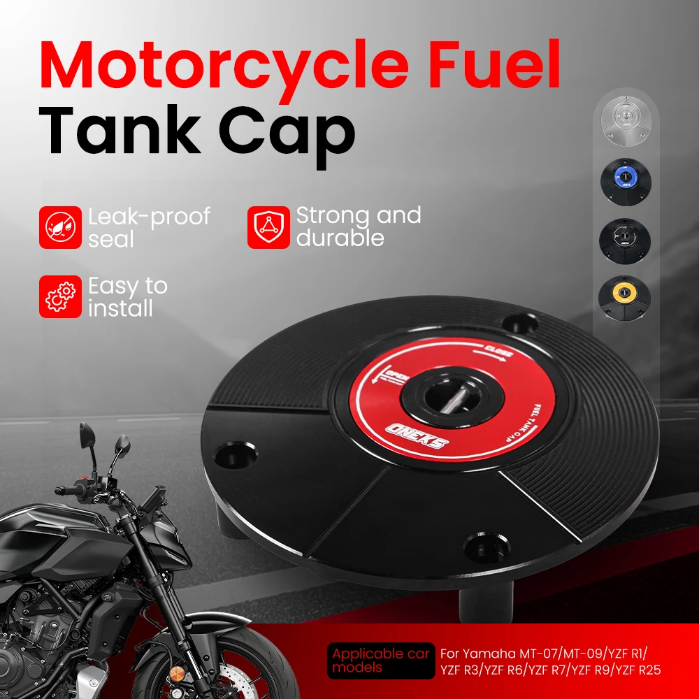 

New For YAMAHA MT-09 MT-07 R3 R6 R7 R1 R25 Motorcycle Quick Release Fuel Tank Cap CNC Aluminum Oil Tank Cover Accessories