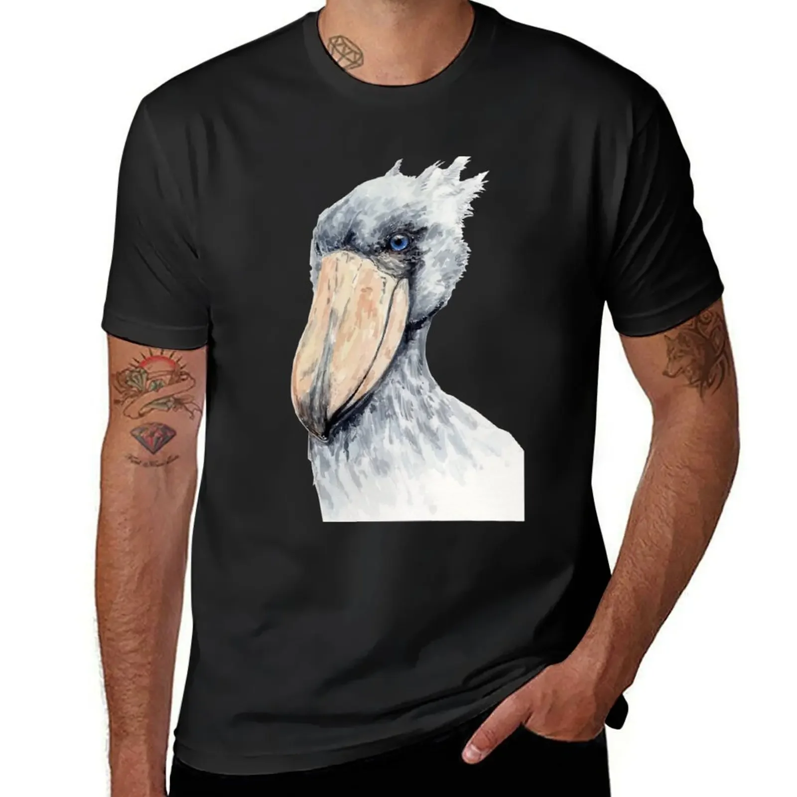 Shoebill stork T-Shirt designer shirts street wear heavyweights boys animal print men clothings