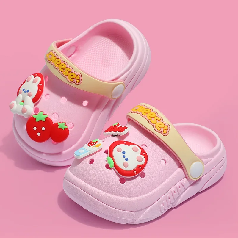 Scarpe estive per bambini Baby New Sweet Soft Sole sandali Indoor Soft antiscivolo Girl Sandals Hole Shoes Kids trefoli Shoes