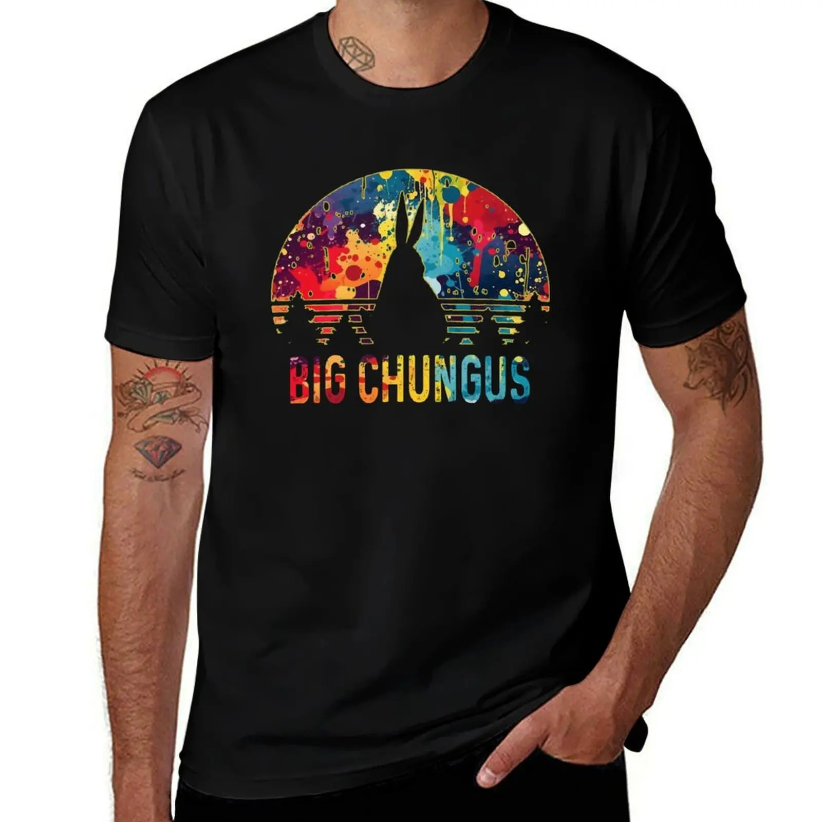 

Big Chungus Colorful Retro T-Shirt man t shirt designer cotton t shirts high quality T-Shirt