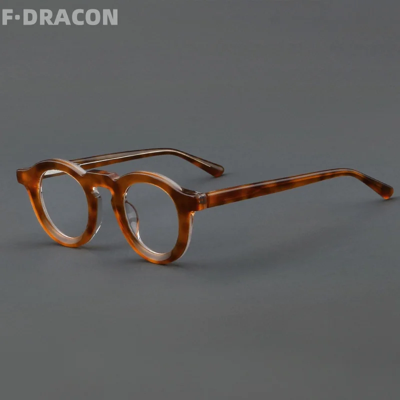 

F·DRACON Acrylic Glasses Frame New Retro Round Men And Women's Frames Personalized Fashion Optical Prescription Frames EM23105