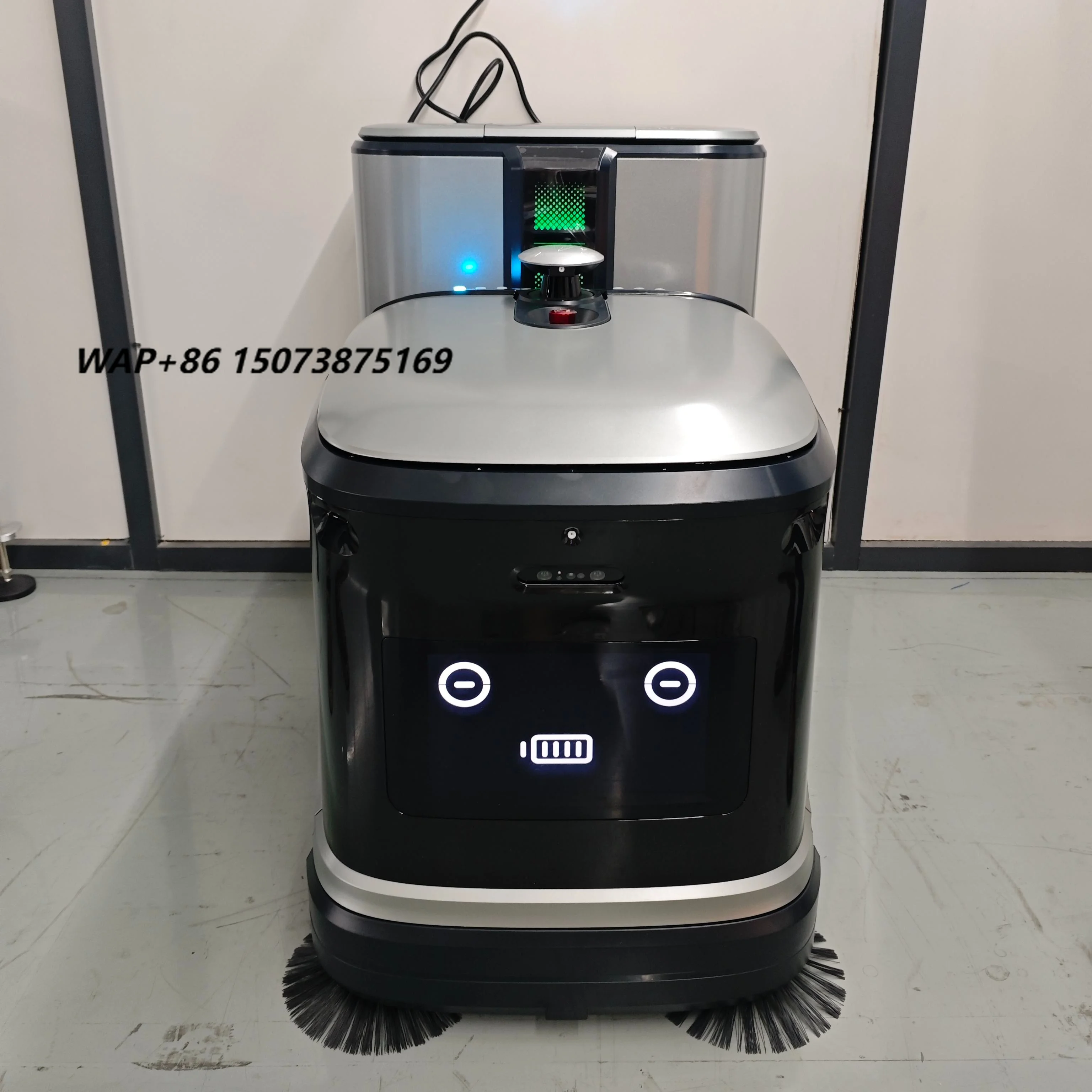 Autonomous Industrial Floor Cleaning Robot Mop Sweep Lidar Navigation App-Controlled Scrubbing 5000 Sq ft IP6X Commercial Use