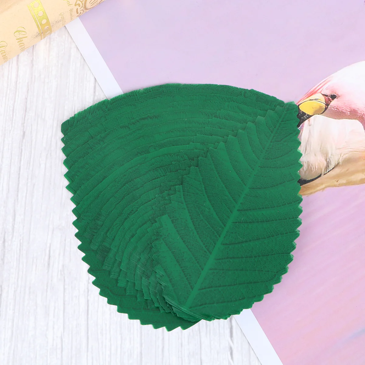 200 pezzi di piante artificiali per decorazioni per sushi, foglie per piatti di sashimi, ornamenti finti