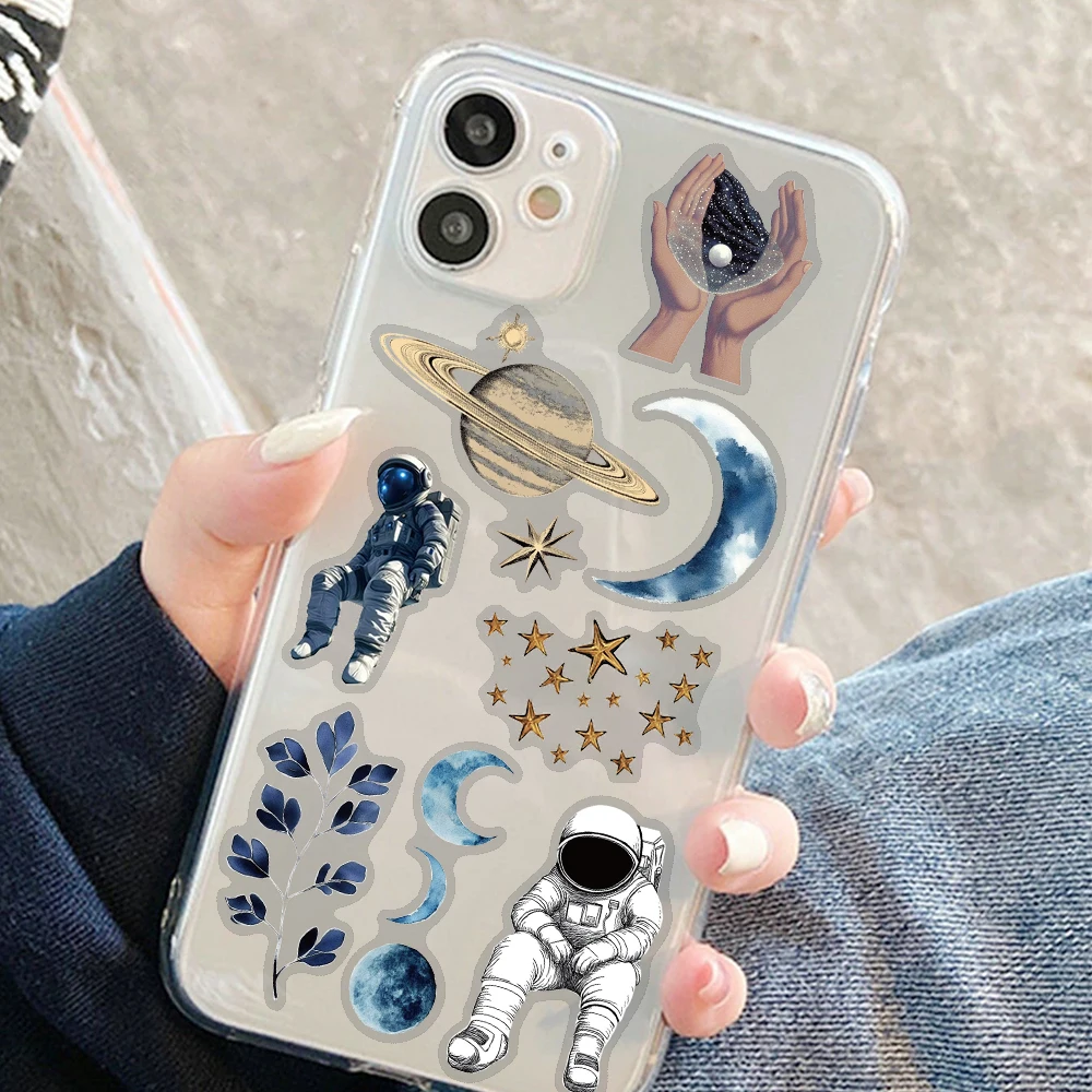 50 قطعة من ملصقات الفضاء الأزرق الإبداعية صورة غرفة المعيشة جراب هاتف القهوة المحمول الأمتعة ملصق هدية غالاكسي الفضاء الخارجي الشارات #4