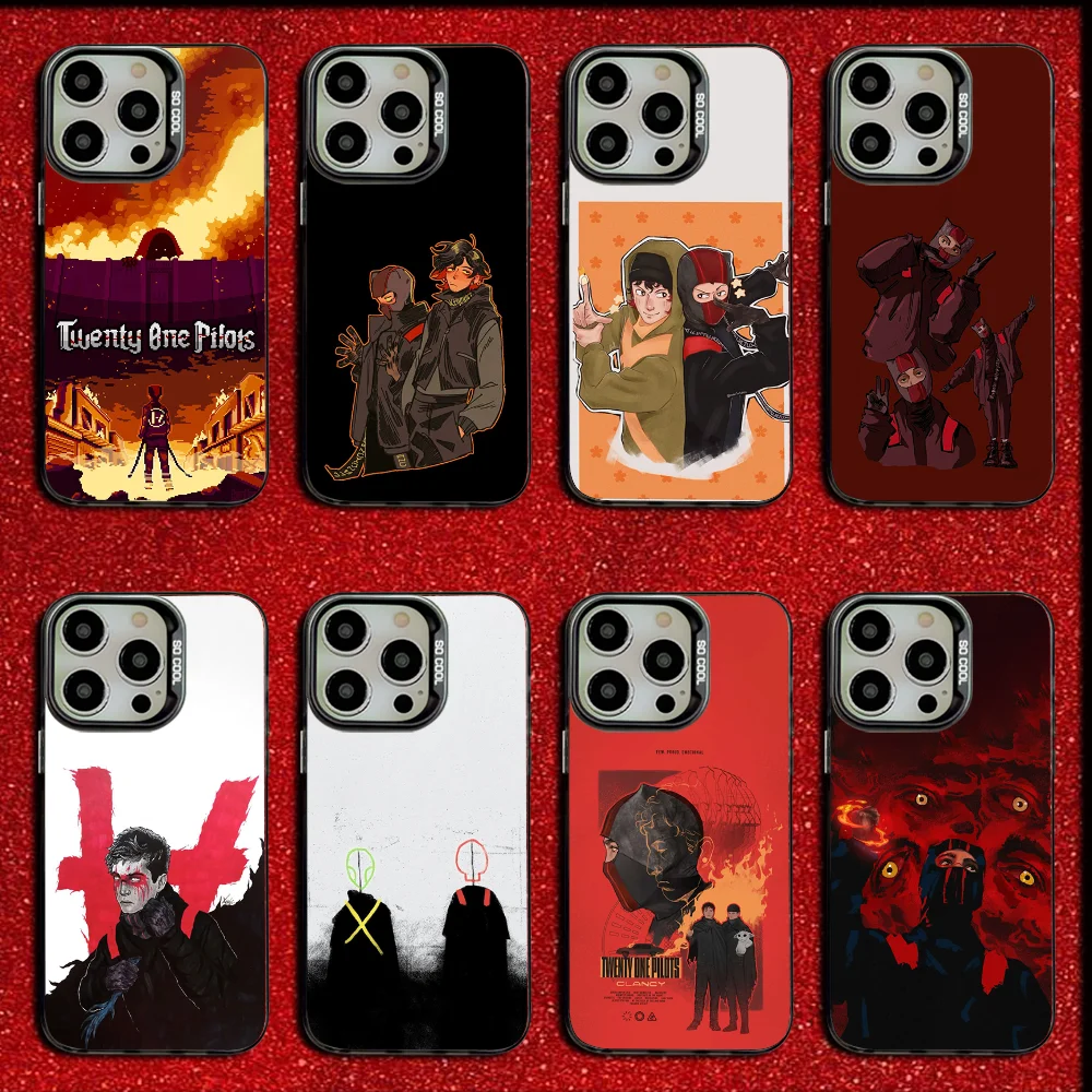 

Cool Twenty One P-Pilots Phone Case For iPhone 16,15,14,13,12,11,Mini,Pro,MAX Drop Matte Shockproof Soft Black Cover