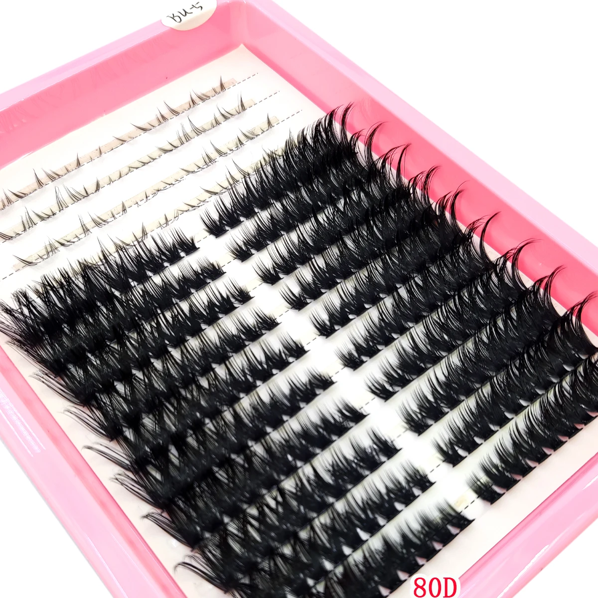 Nouveau cils étendus 60D 80D Style naturel cils indépendants à la main paquet de cils 3D cils de vison artificiel sangle inférieure Eyela