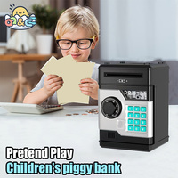 Electronic Piggy Bank Automatic Mini Safe Coins Cash Saving Money Box Password Counter Code Key Lock Coin Bank ATM Child Gift