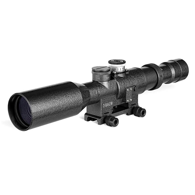 SVD 3-9x42 Rifle Scope Red Illuminated Hunting Riflescope Glass Reticle Tactical Optics Sights Telescope AK Rifle