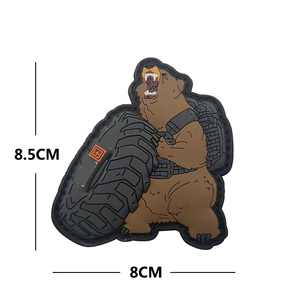 3D 511 PVC Skeleton Wings CrossFit Patches Military Morale Badge Hook&Loop Tiger Bear Emblem Tactical PU Vest Backpack Armband