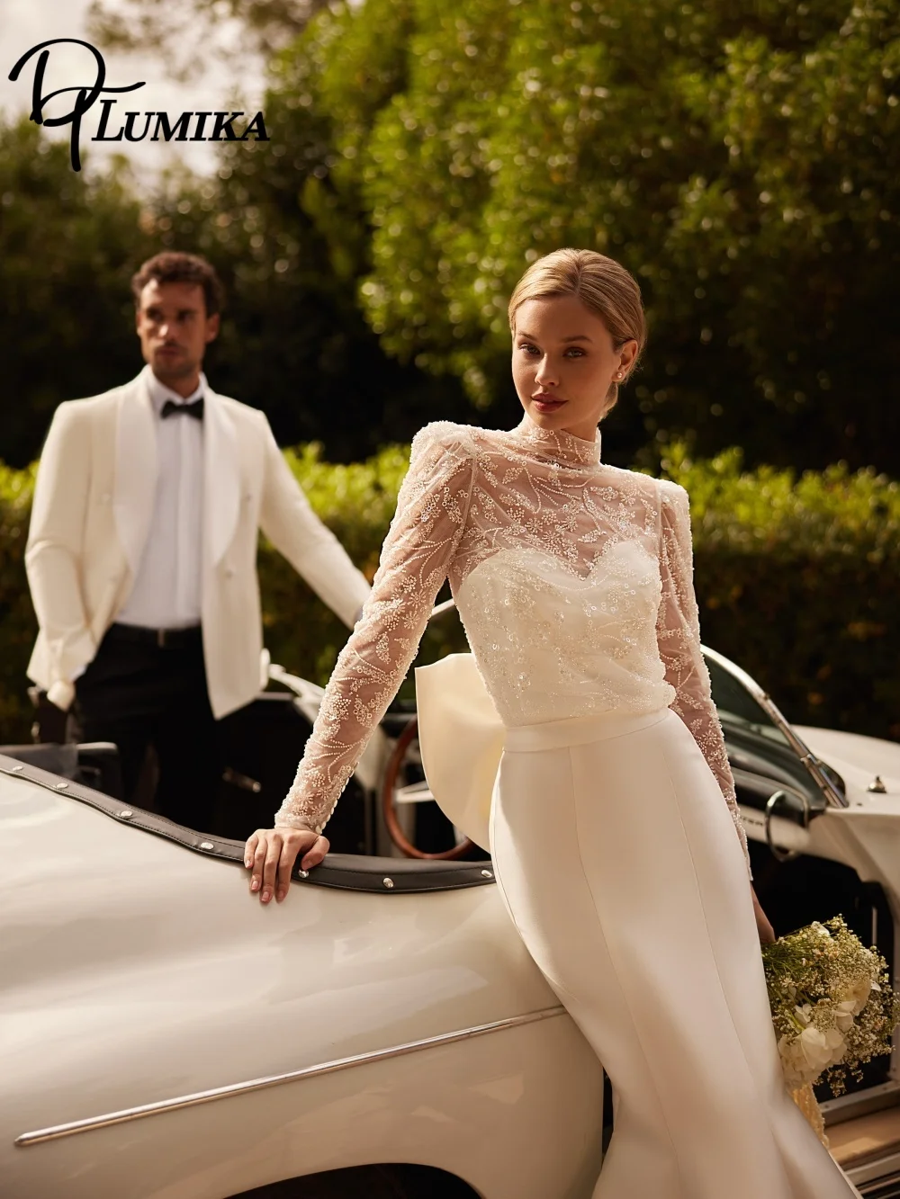 

Romantic Sweetheart Wedding Dress 2026 Classic Long-Sleeved Church Bridal Gown Elegant A-Line Tulle Floor-Length Dress Customize