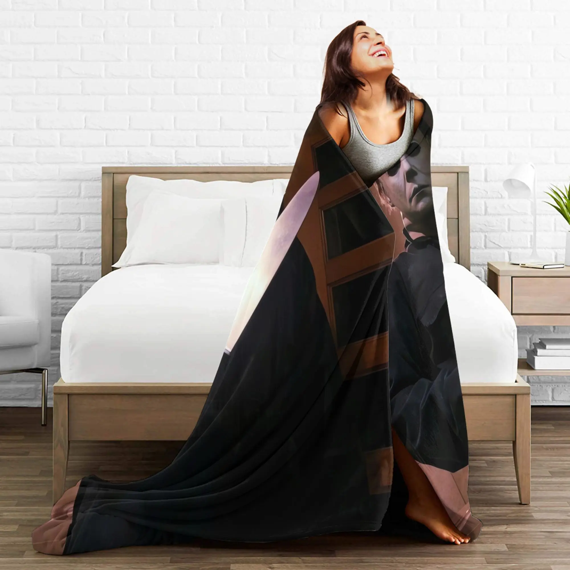 مايكل مايرز بطانيات الهالوين نزهة الفانيلا رمي بطانية للأريكة السرير لينة مخصصة جودة المفرش هدية عيد ميلاد #4