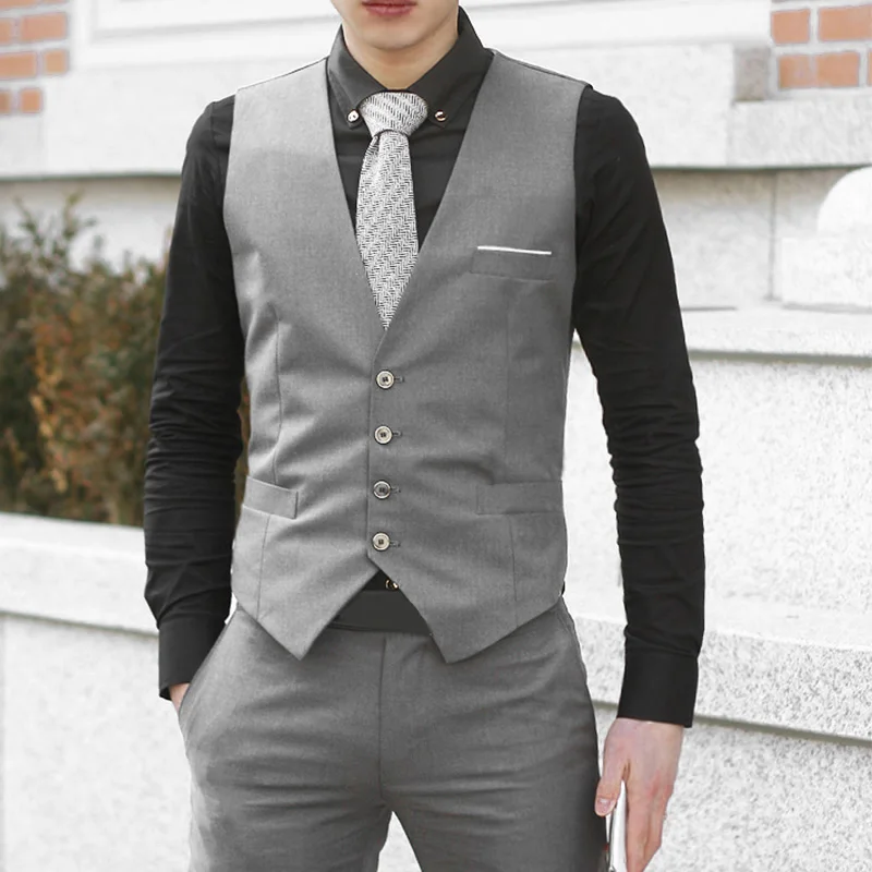 Stylish Blazer Vest Wedding Mens Waistcoat Formal Business Suit Tuxedo Casual Cotton Blends Useful Coat Brand New