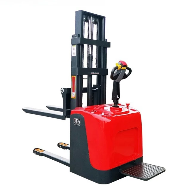 2Ton 1.5TON 3M 5M Battery Operated Pallet Stacker Stand Forklift Electric Stacker Stand Type