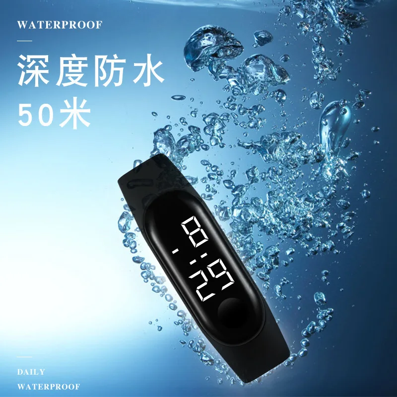 New Led Waterproof Wristwatch Fitness Color Screen Smart Sport Bracelet Activity Running Tracker for Men Women Silicone Watch